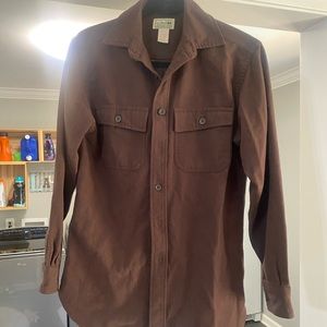 Chocolate brown llbean men’s button down  XS